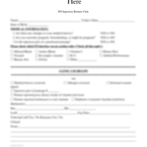 Im Injection Forms IM Injection Return Chart Template: Editable Medspa Form (digital ...