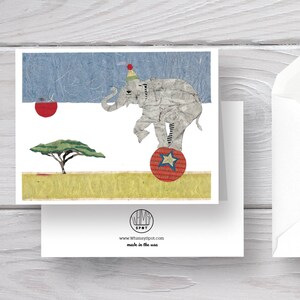 Éléphant carte-éléphant-Elephant Elephant-Art Print-Circus-Circus Elephant-Safari papeterie carte-Safari-Safari Circus-papeterie carte