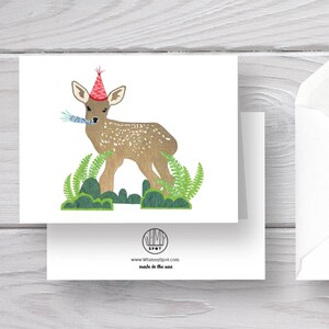 Deer Card-Deer-Fawn-Bambi-Deer Art-Deer Print-Forest Card-Woodland Card-Forest Print-Woodland Art-Forest Animal-Baby Deer-Baby Deer Card