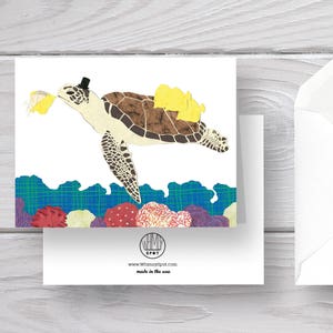 Turtle Card-Sea Turtle-Wedding-Getting Married-Wedding Card-Turtle Art-Ocean Card-Turtle Greeting-Turtle Greeting Card-Congratulations