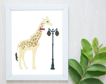 Giraffe Print-Giraffe-Giraffe Art-Nursery Decor-Nursery Wall Art-Giraffe Wall Art-Animal Art-Kids Room-African Animal-Kids Room-Kids Decor