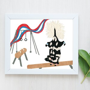 PRE-ORDER-Skunk Print-Spotted Skunk-Spotted Skunk Print-Skunk Art-Gymnastics Print-Gymnastics Art-Team USA