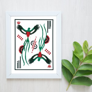 PRE-ORDER-Quetzal Print-Quetzal-Quetzal Art-Quetzal Bird-Bird Wall Art-Jungle Art-Jungle Print-Kids Room-Jungle Decor-Playing Card-Queen
