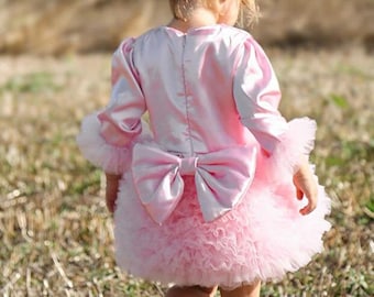 Vestido tutú rosa de lujo para niñas, vestido de princesa con bordado dorado, vestido de invitada de boda para niñas, ropa elegante para fiestas de cumpleaños, vestido de alta costura para niñas pequeñas