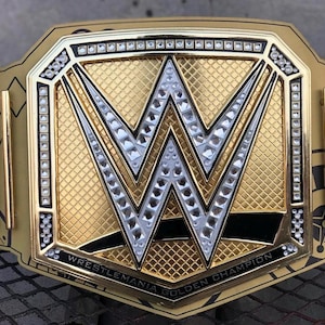 WrestleMania 41 Replik Champion-Gürtel | 2 MM / 4 MM Messing Golden Titel | World Wrestling Sammler Geschenk für Fans