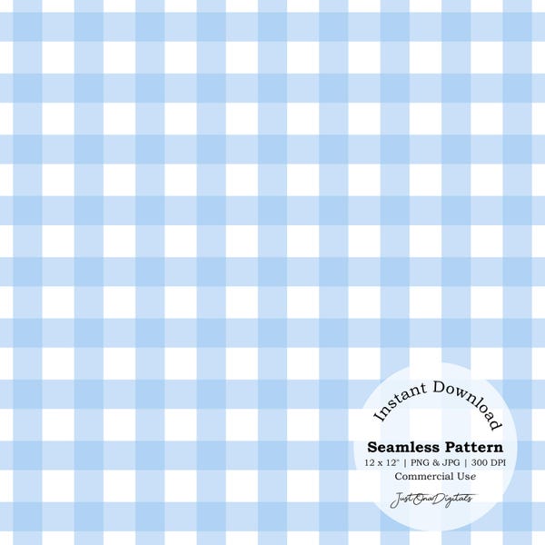 Blue Gingham Pattern - Etsy