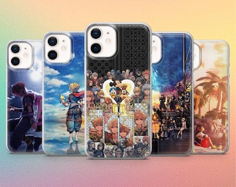 Custodia da gioco Kingdom Hearts per iPhone 17Pro, 17e, 16, 16Pro, 15, 14, 13, Samsung S26, S25, S24, S23, A56, A16, Pixel 10Pro, 9A