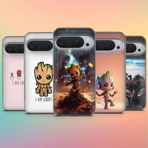 Funda para teléfono "I Am Groot" con diseño de Marvel para Google Pixel 10Pro, 10A, 10 Pro XL, 9A, 9Pro, 9, 8A, 7, 6A, Samsung S26, S25, A56, iPhone 17, 16