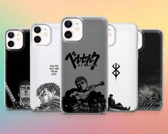 Berserk Phone Case Anime Cover for iPhone 17Pro, 17e, 16e, 16Pro, 15, 14, 13, Samsung S26, S25, S24, A56, A16, Pixel 10Pro, 10, 9Pro, 8A, 7A