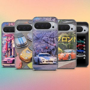 JDM Cars Handyhülle Japanische Autohülle für Google Pixel 10Pro, 10A, 10 Pro XL, 9A, 9Pro, 9, 8A, 7, 6A, Samsung S26, S25, A56, iPhone 17, 16e