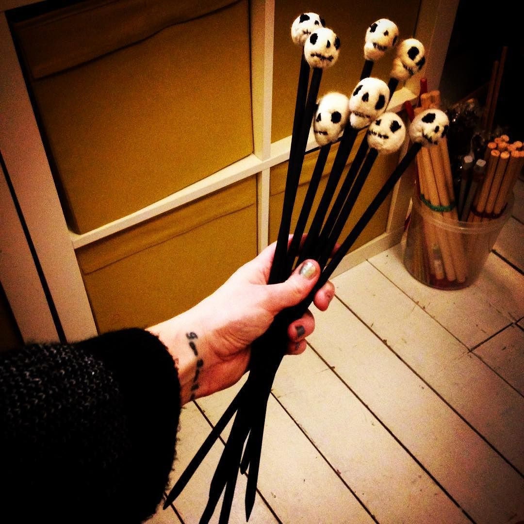 Goth knitting needles unique gift Etsy