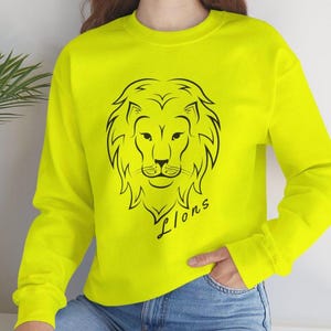 Custom Neon Mascot Shirt – Personalized Doodle Mascot Tee, Game Day Spirit Shirt, School Pride Outfit, Team Name Sweatshirt, Bright Team Tee