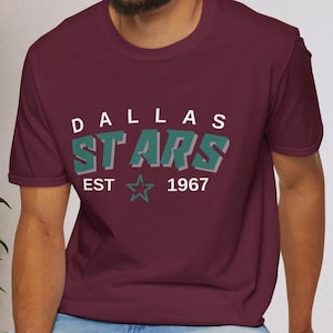 Retro Dallas Stars Hockey Tee: 90s Fan Shirt
