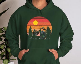 Mountain Biker T-Shirt: Sunset Adventure Cycling Graphic