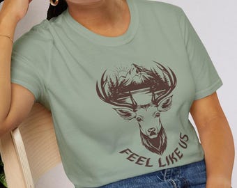 Retro Berg Hirsch T-Shirt: Naturliebhaber Wandern T-Shirt