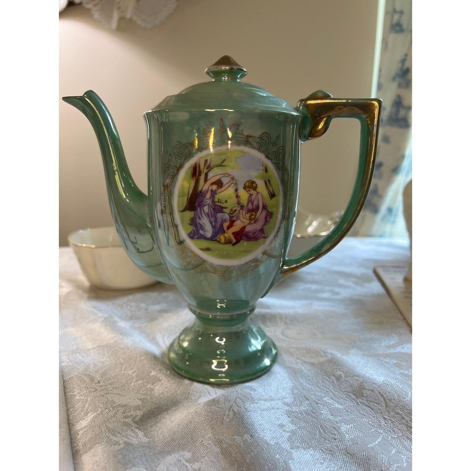 Blue Luster Tea Set - Etsy