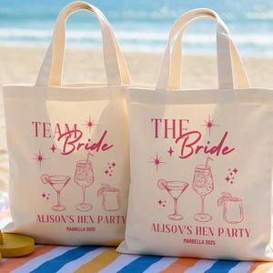 Custom Bachelorette Tote Bag for Her, Beach Bag, Bachelorette Party Favors, Wedding Tote Bags, Beach Tote Bag for Girls Trip