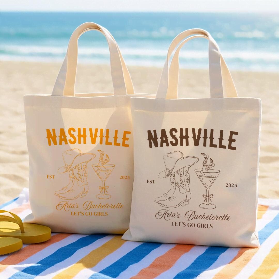 Custom Western Bachelorette Party Tote Bag, Cowgirl Bachelorette Gift ...