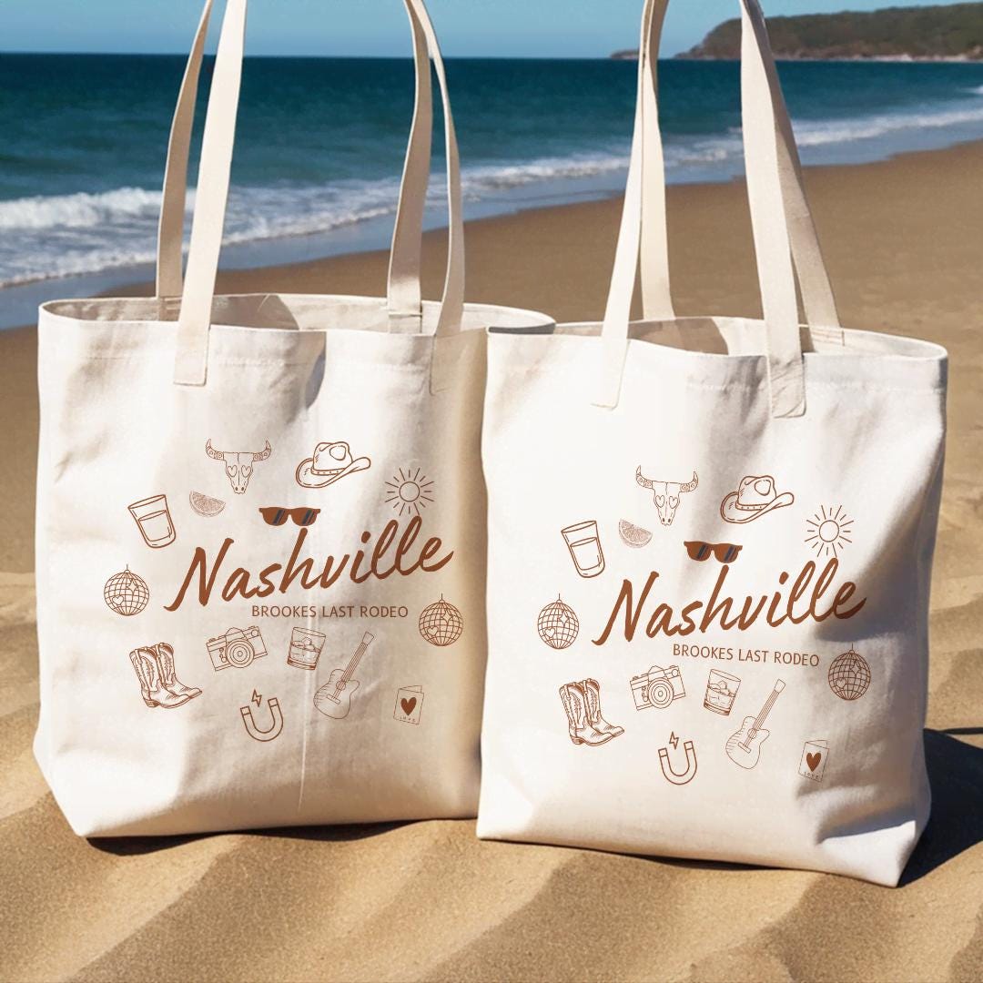 Custom Western Bachelorette Party Tote Bag, Cowgirl Bachelorette Gift ...