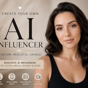 Anpassad AI-influencerskapandetjänst, realistisk modell, ansiktslös innehållsskapare, virtuell influencer, avatar för sociala medier