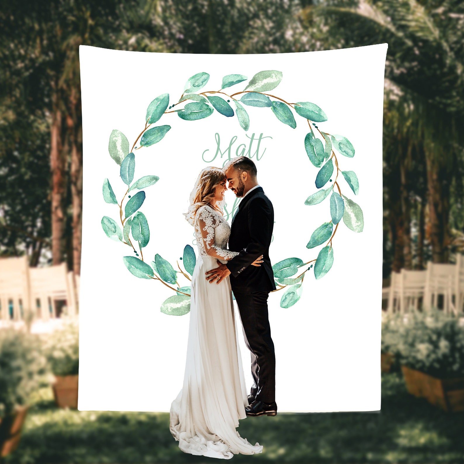 Wedding Backdrop for reception Greenery Photo Booth Backdrop Etsy