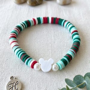 Weihnachtliches Micky Armband aus Tonperlen - Holiday Pixie Dust