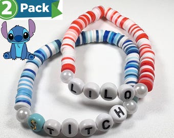 Ensemble de bracelets d'amitié Lilo & Stitch | Bijoux Disney Ohana