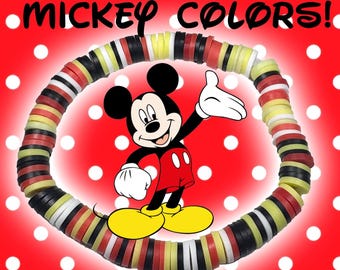 Pulsera de colores de Mickey Mouse / Joyería Disney hecha a mano