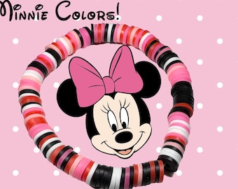 ミニーマウスをモチーフにしたビーズブレスレット：ディズニーバウンディングアクセサリー