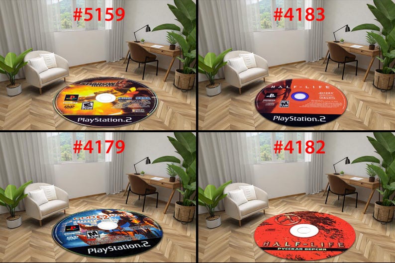 Custom Game Cover CD Rug, Gamer Room Decor - Etsy