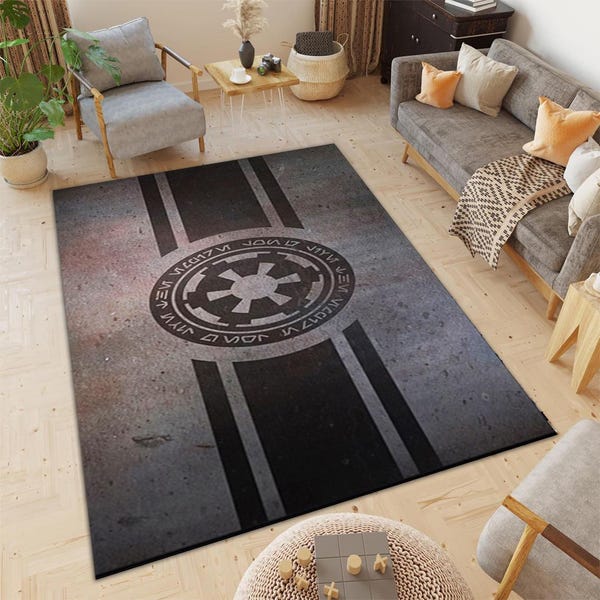 Tapis Star Wars, tapis symbole de l'armée impériale, décoration d'intérieur science-fiction, tapis Satr Wars audacieux côté obscur
