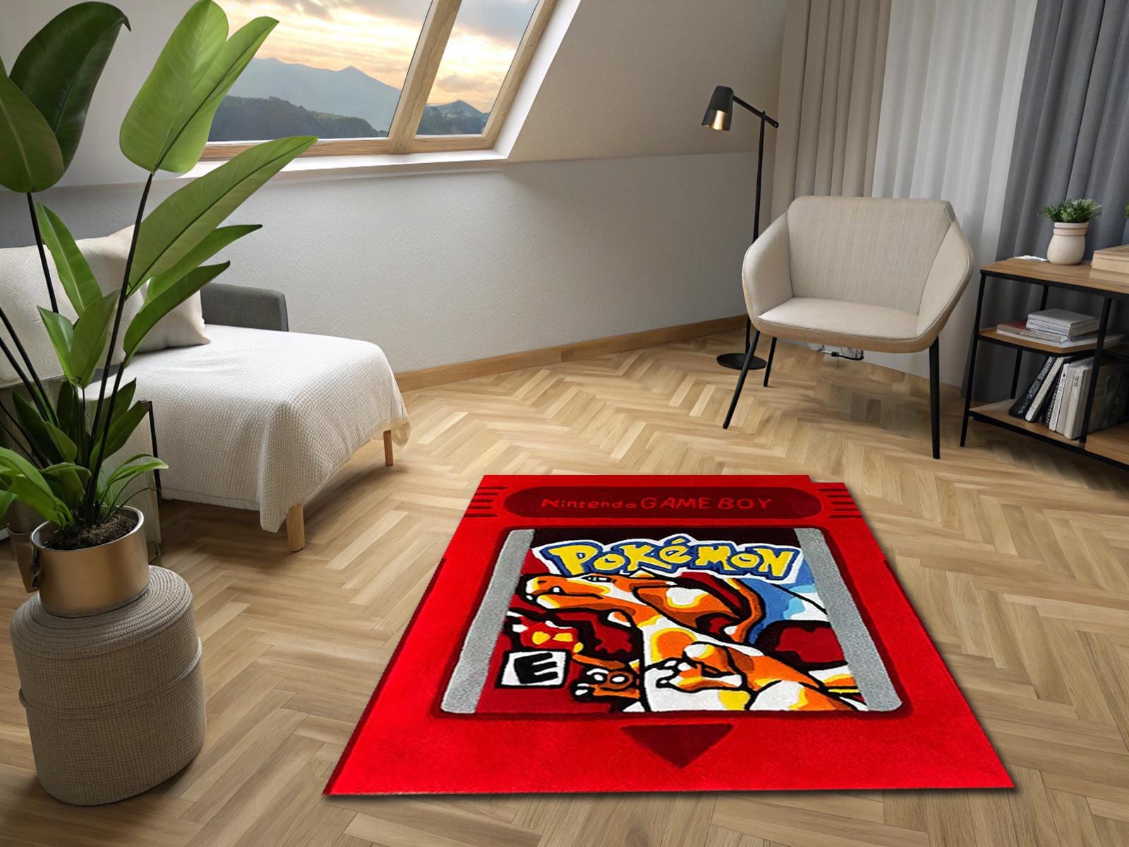 Gameboy Color Rug, Gamer Room Decor, Red Game Cartridge Rug,blue Game ...