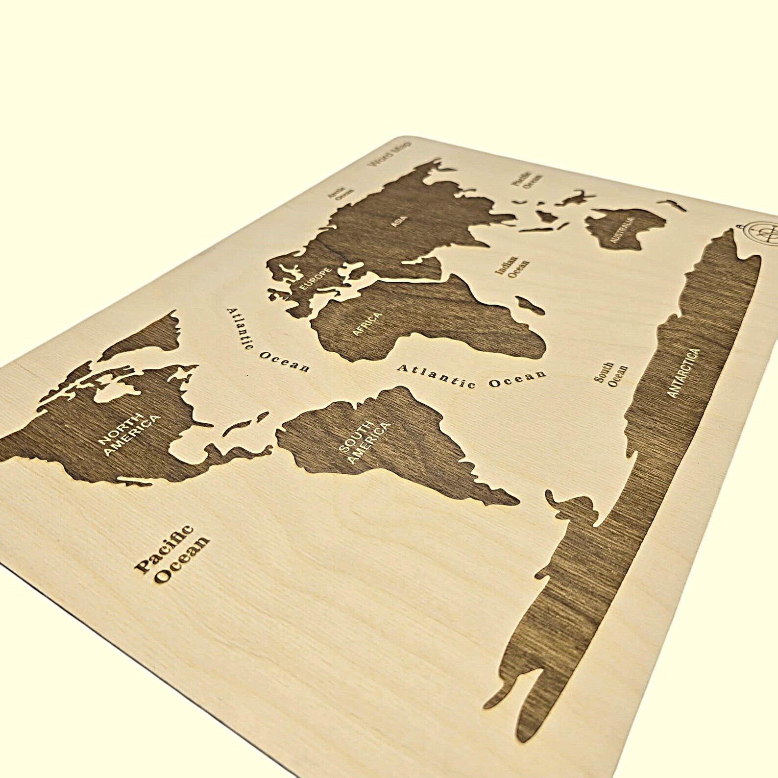 Wood Cut World Map Template Laser Cut 3mm Plywood (cdr, Dxf, Ai, Svg ...