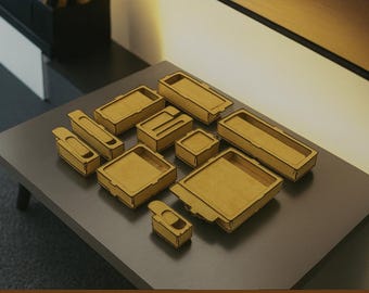 Handmade Sliding Lid Wooden Boxes Template | Svg DXF CDR AI Digital File | 3mm Plywood
