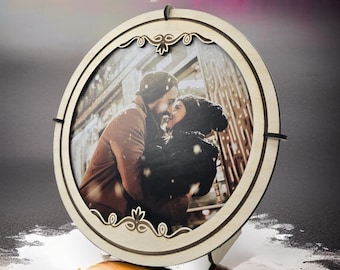 Laser Cut Wooden Photo Frame Design: 3mm Plywood (Digital File)