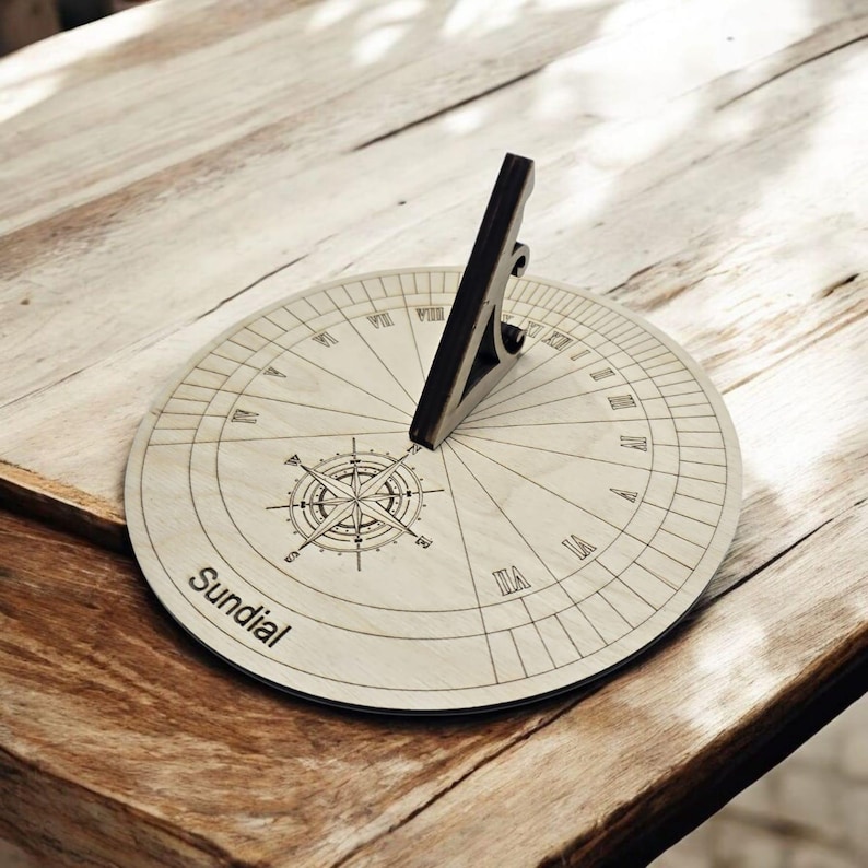 Working Wooden Sundial Laser Cut Files – CNC Template (digital Download ...