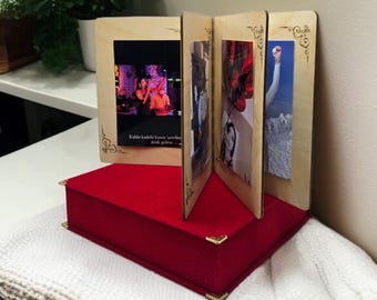 Wooden Memory Frame Laser Cut Template – Romantic Photo Album (svg, dxf, cdr, ai)