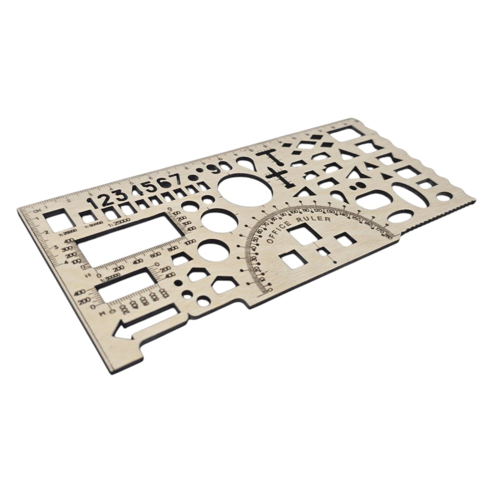 Dxf Electronics Ruler Wooden Ruler Laser Cut Dijital Files 3mm/6mm Plywood (cdr, Dxf, Ai, Svg ...