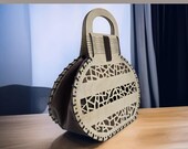 Laser Cut Wooden Handbag Template: DIY Purse Pattern (3mm Plywood & Leather)