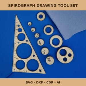 Laser Cut Spirograph Drawing Tool Set – Mandala Art SVG DXF (Digital Download)