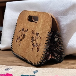 Laser Cut Wooden Bag Template | 3mm Plywood Purse Design (svg, dxf, cdr, ai)