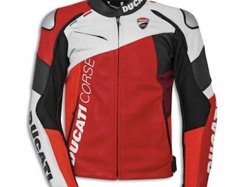 Ducati Corse lädermotorcykeljacka – Herr Pansarutrustning Ducati Corse C6 läderjacka