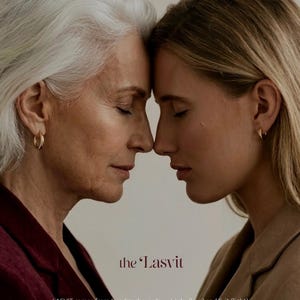 May include: Two individuals with closed eyes facing each other, wearing small gold hoop earrings. The text reads: the Lasvit. LASVIT comes from two Czech words &mdash; L&aacute;ska (love) and Svit (light). Together, they express "The Light of Love."