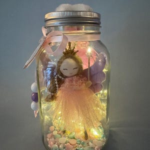Tooth Fairy Lantern with Light, Keepsake for Kids, Magical Tooth Fairy Lantern, Fairy gift for Girls, Handmade night light, Glitter Lantern