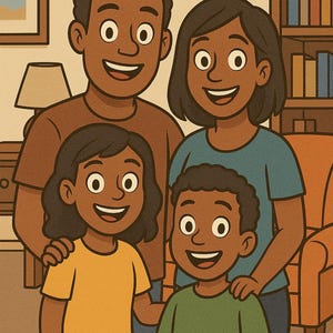 Aangepast portret in Pixar-stijl: geanimeerde familiecartoon (digitaal) afbeelding 6