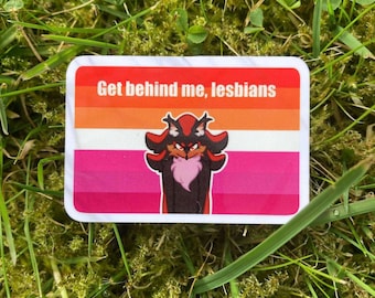 Shadow the Hedgehog “Get Behind Me, Lesbians” Sticker