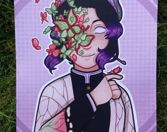 Shinobu Kocho butterfly a4 print | Demon Slayer