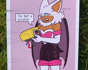 Rouge the Bat and Omega a6 print “Tis but a scratch”