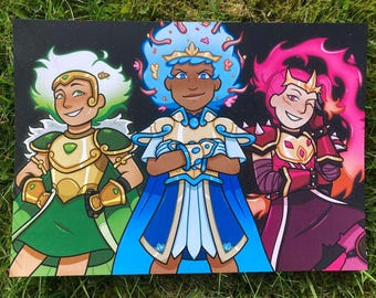 Calamity trio a4 print | Amphibia