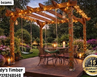 Wooden PERGOLA HEAVY DUTY /Gazebo & 15 years guarantee of rot free